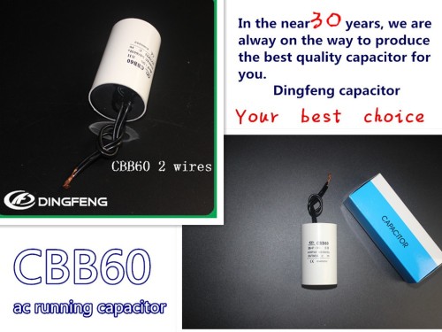 Cbb60 250/450 v rohs certificado condensador completo con tuv ce ul