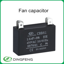 1.5 uf 450 v condensador es un mercado grande ventilador de techo condensador