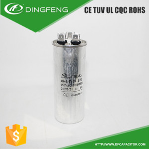 Tapas de condensador cbb65 4 + 4 pines 45 uf 450 v condensador