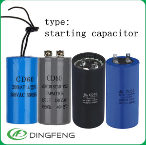 Cd60 condensador de arranque y ejecutar condensador 250 v condensador