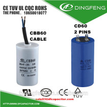 Condensador ac motorreductor de corriente eléctrica para la electrodomesticos usados