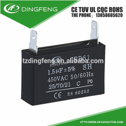 Cqc condensador cbb61 condensador del ventilador de tres hilos