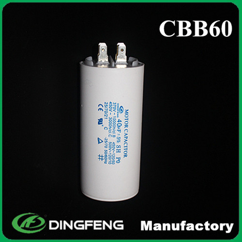 La tolerancia de 5% 55mfd 450vac condensador cbb60