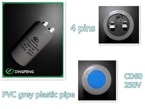 De aluminio con tubo de plástico gris condensador electrolítico 450 v 220 uf