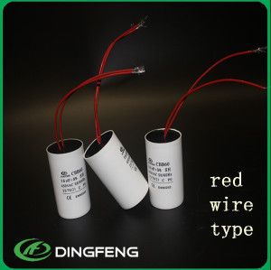 Cables carcasa de plástico 250 voltios condensador CBB60 Dingfeng