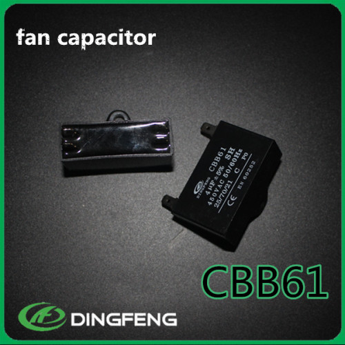 250 V película de poliéster metalizado cbb61 condensador del ventilador
