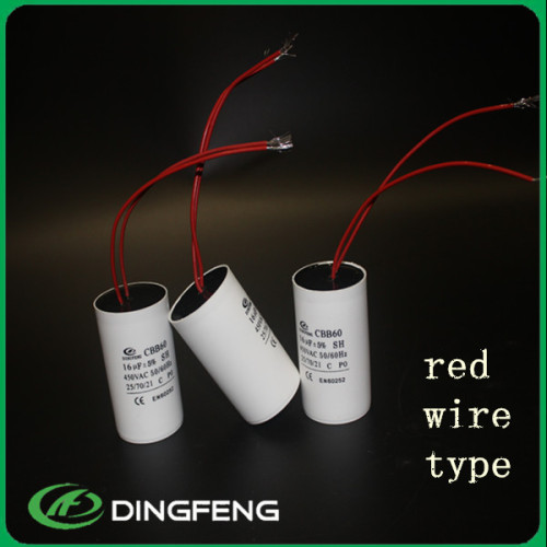 2 rojo alambre de alta temperatura 250 v condensador cbb60