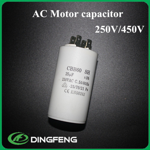 Cbb60 25 uf 500vac condensador a aislamiento sellado 100mf capacitor