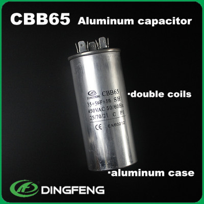 Condensador 25 uf 370 v condensador metalizado polyester film capacitor cbb65