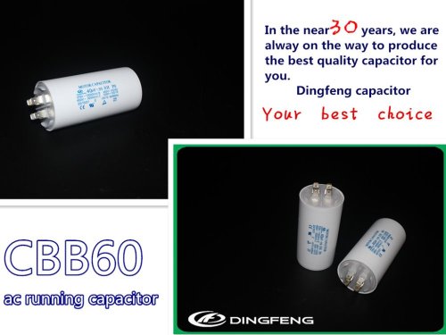 Polyester film capacitor cbb60 condensador de 4 pines terminal