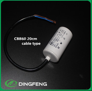Cable ac motor capacitor cbb60 condensador superior 120 uf 250vac