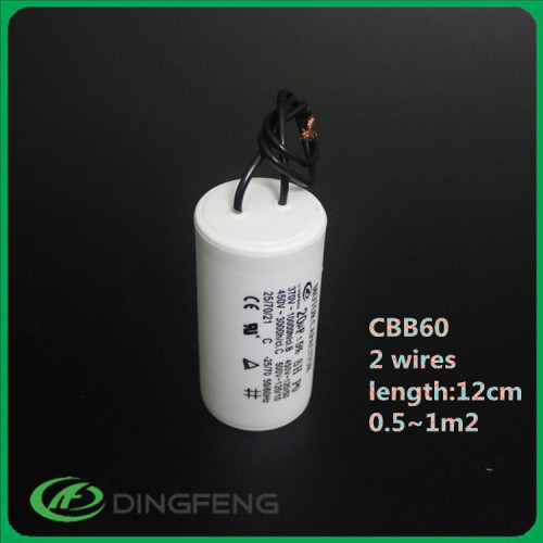 Cbb60 450 v condensador de alta temperatura 9 uf condensador