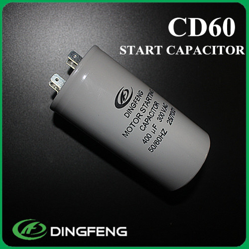 Cd60 600 uf condensador de arranque del motor llenar con condensador electrolítico de papel