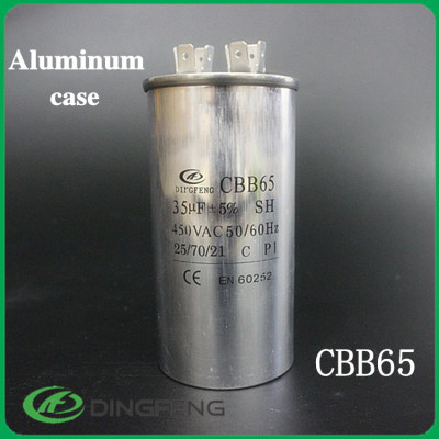 Cbb65 condensador 35 uf condensador 100 uf lleno de aceite