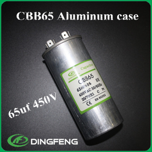 7.5 uf 370vac classb ac condensador cbb65 condensador de película