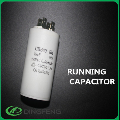 Condensador dingfeng 25/70/21 cbb60 12 uf 250 v condensador del motor de ca