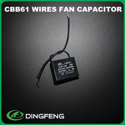 Cbb61 condensador de funcionamiento ventilador de techo capacitor cableado cbb61 5 uf