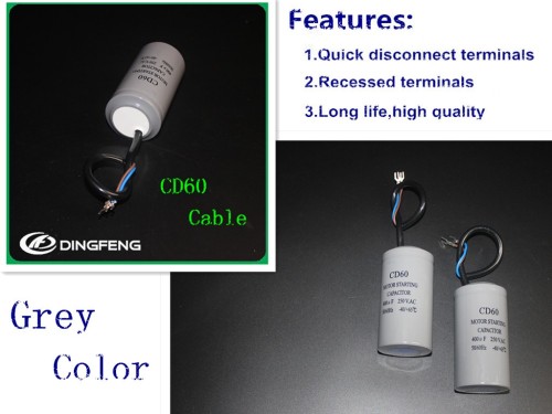 Condensador cd60 250 v caso condensador electrolítico de aluminio