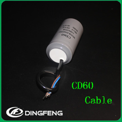 Cd60 condensador de arranque del motor cd60 220 v 300 uf condensador electrolítico