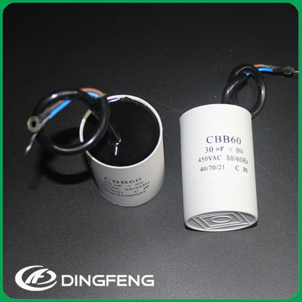 Condensador De Motor 20uF 450V Con Cables - Para Motores Eléctricos, Bomba, Ventilador - ¡Conector De Tornillo!
