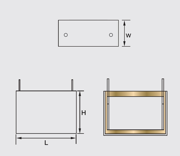 Condensador divertido con anatomía de dos agujas.