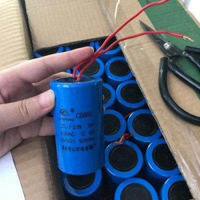 CD60 start 330uf 200v aluminum electrolytic capacitor with two wires