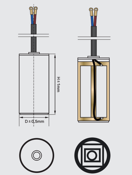Condensadores para máquinas de soldadura de plástico pbt puede 105 k 630 v