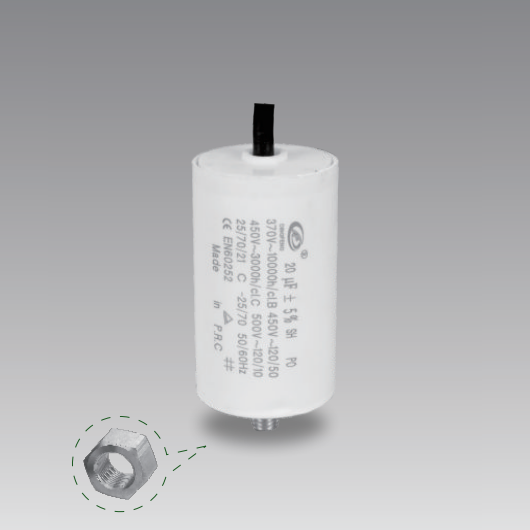 Motor Run Capacitor 250VAC 250V AC 120uF 120 MFD P0//S0 UL listed W//Fixing Stud