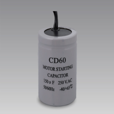 CD60 start 330uf 200v aluminum electrolytic capacitor with two wires
