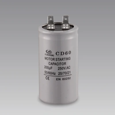CD60 capacitor 200uf  250v 105k ac motor start capacitor for compressor