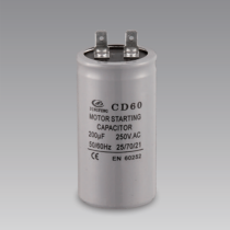 CD60 capacitor 200uf  250v 105k ac motor start capacitor for compressor