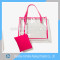 New fashion Design Clear PVC beach bag with cosmetic bag