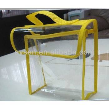 durchsichtigem kunststoff pvc griff tasche