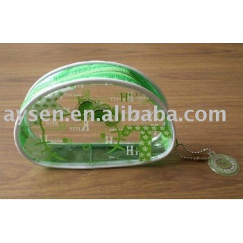 Pvc transparente con cremallera bolsa pouch