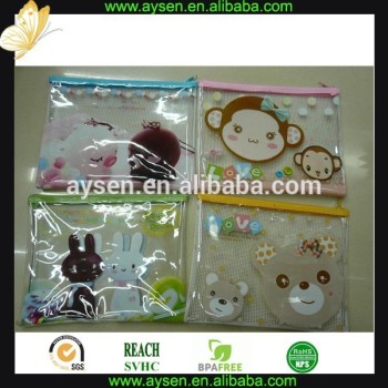 プラスチックpvcメッシュジッパー袋