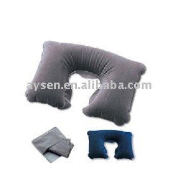 En forma de u inflable camping pillow