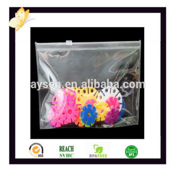 Pvc transparente com zíper saco de embalagem