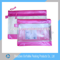 PVC Plastic Bags Use pvc transparent zipper