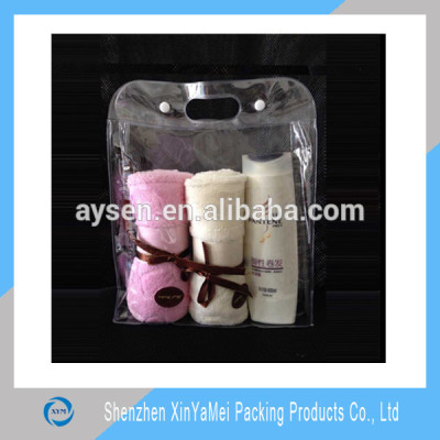 clear pvc plastic bag with snap button