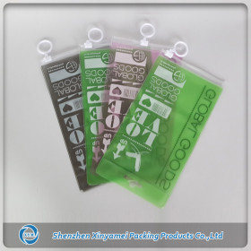 pvc zipper lock bag for mobile phone accessory