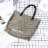 Custom Made Transparent Waterproof PVC Promotional Shopping Tote Bag for Lady