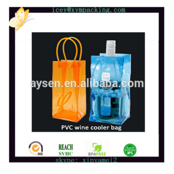 Oem plástico transparente PVC saco do presente do vinho fornecimento de fábrica