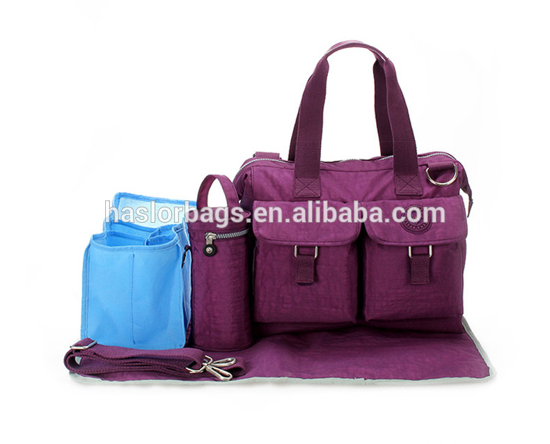 2015 Fashion multi-pocket high capacity nylon baby bag for mommy shopping