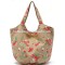 Fashion LKinen Shopping Bag with Flower Printing