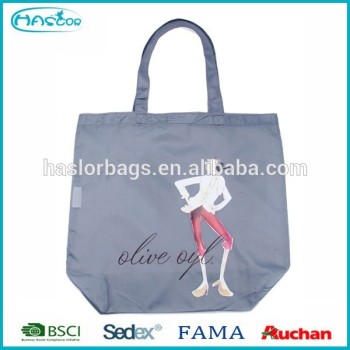 Hot sale fashion design nylon shopping bag for girls