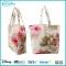 Flower Full Color Custom Printed Canvas Tote Bags for Lady