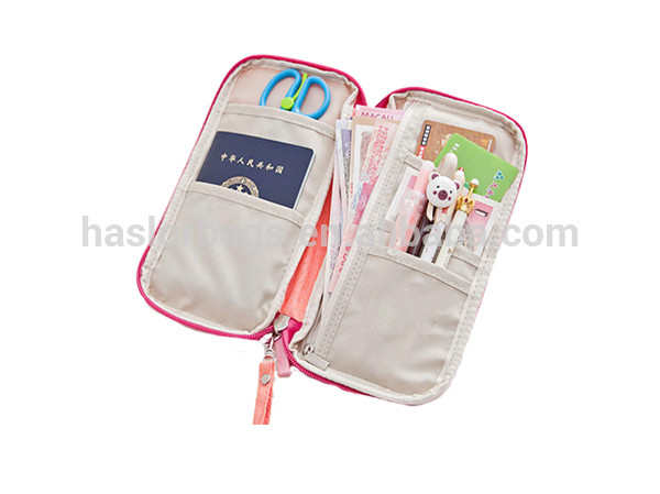 Wholesale New Style Young Girl Fashionable Passport Zipper Soft Travel Wallet