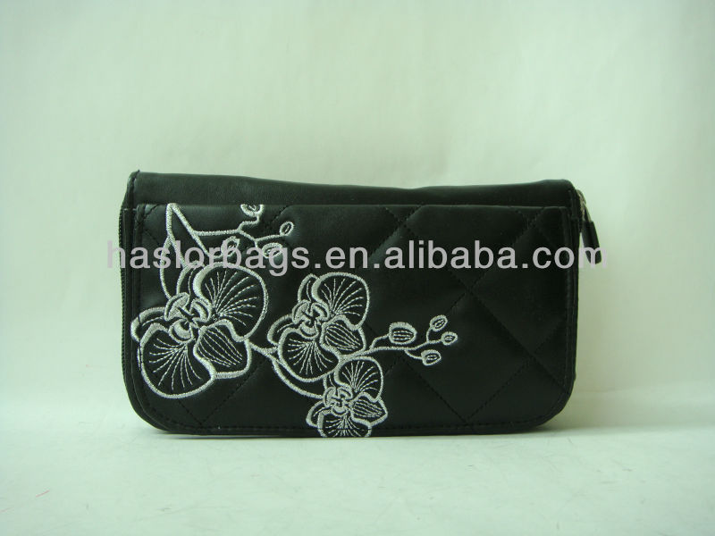 Ladies Fashion Black Leather Wallet