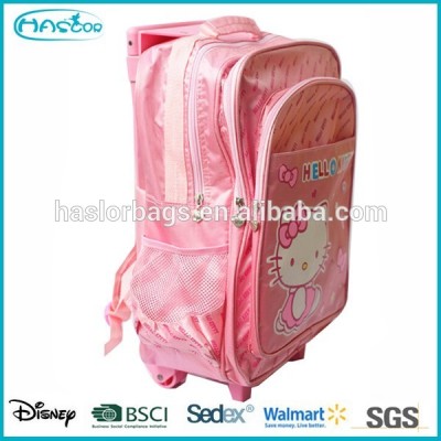 Wholesale barbie kids trolley school bags