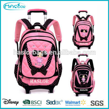 2015 Lovely Girl Cartoon Trolley School Backpack